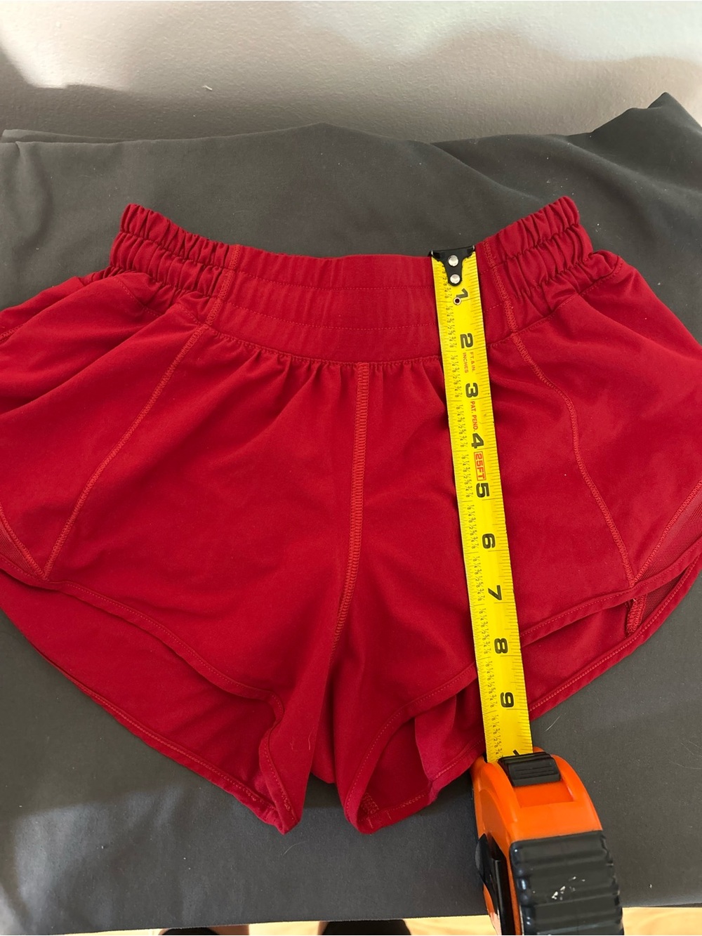 Lululemon Red “Hottie” shorts SIZE  2R Shorts with Elastic Waist - Picture 3 of 4
